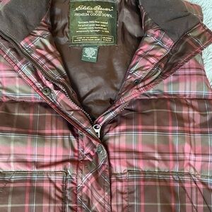 Eddie Bauer Goose Down Plaid Puffer